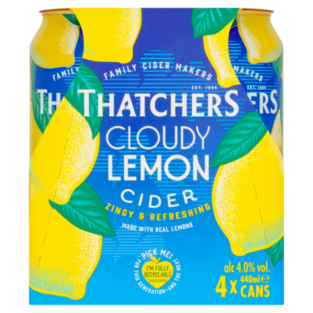 Thatchers Cloudy Lemon Cider 4×440ml