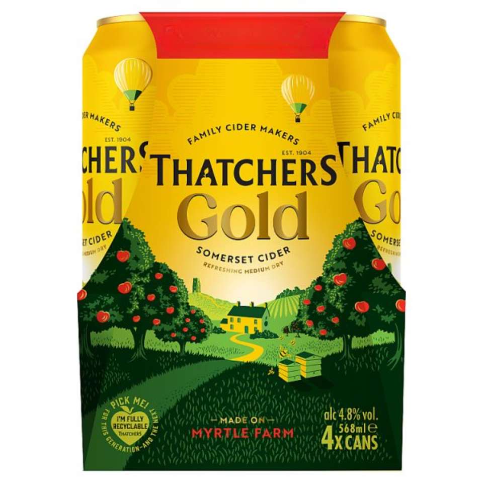 Thatchers Gold Somerset Cider 4 x 568ml