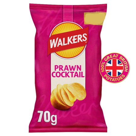 Walkers Prawn Cocktail Crisps 70g