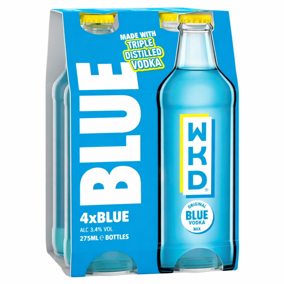WKD Original Blue Vodka Mix 4 x 275ml